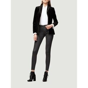 Frame Le High Rise Skinny Stone Coated Black Waxed Jeans Womens 27 Retail $298